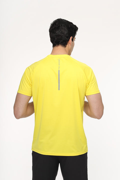 Regular Fit Sports T-Shirt Yellow