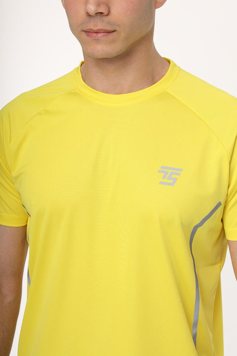Regular Fit Sports T-Shirt Yellow