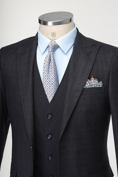 Slim Fit Suit Dark Blue