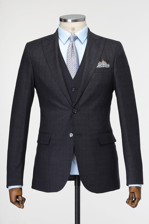 Slim Fit Suit Dark Blue
