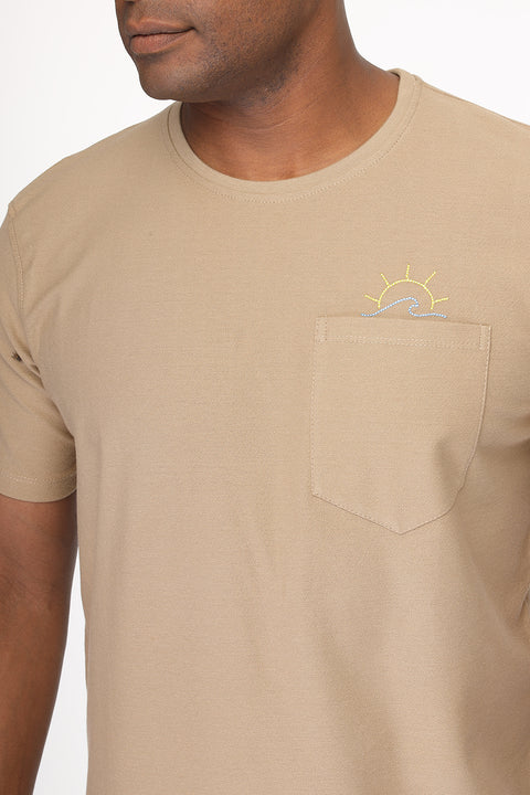 Regular Fit T-Shirt Beige