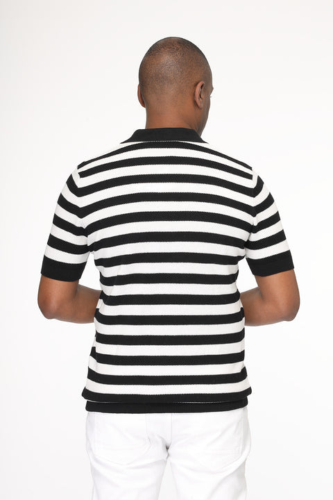 Polo Shirt Regular Fit Knitted Black