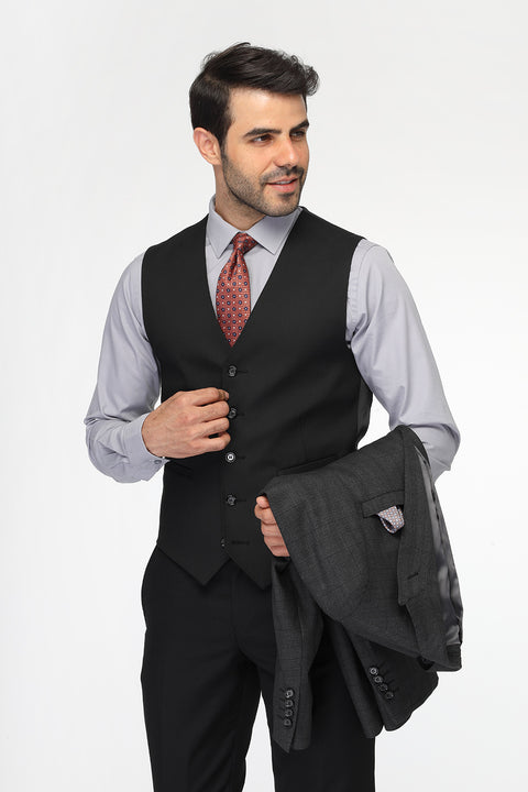 Slim Fit Suit Gray