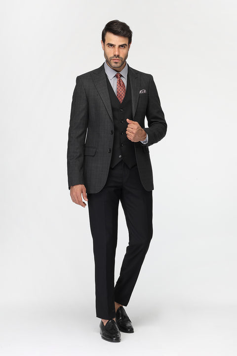 Slim Fit Suit Gray