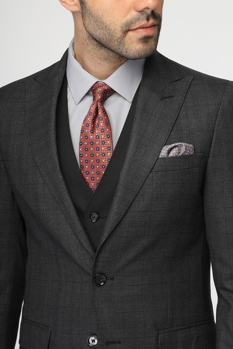 Slim Fit Suit Gray