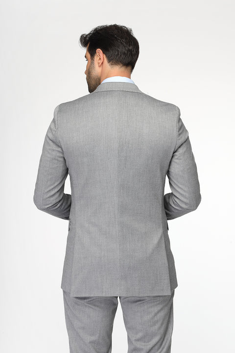 Slim Fit Suit Light Gray