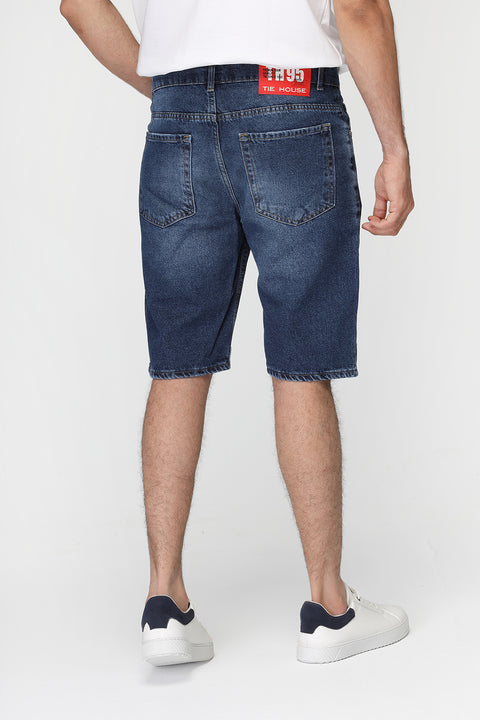 Regular Fit Jeans Short Dark Blue