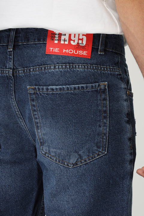 Regular Fit Jeans Short Dark Blue