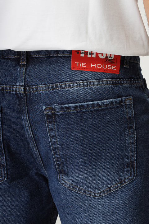 Regular Fit Jeans Short Dark Blue