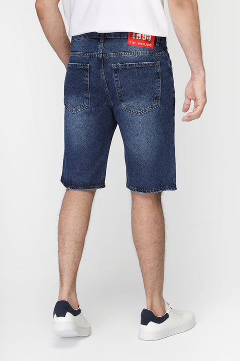 Regular Fit Jeans Short Dark Blue