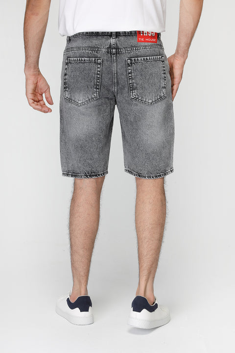 Regular Fit Jeans Short Light Gray