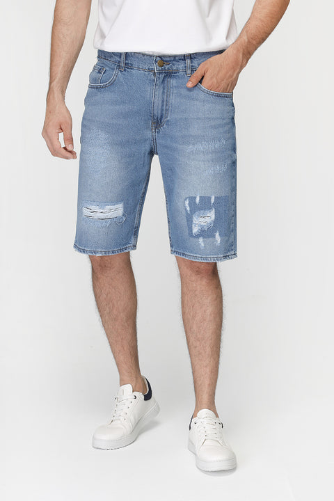 Regular Fit Jeans Short Light Blue