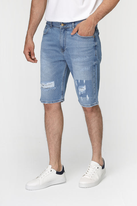 Regular Fit Jeans Short Light Blue