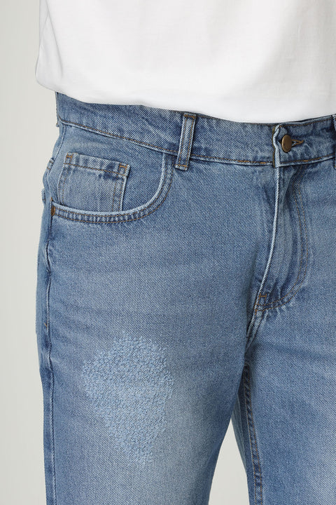 Regular Fit Jeans Short Light Blue