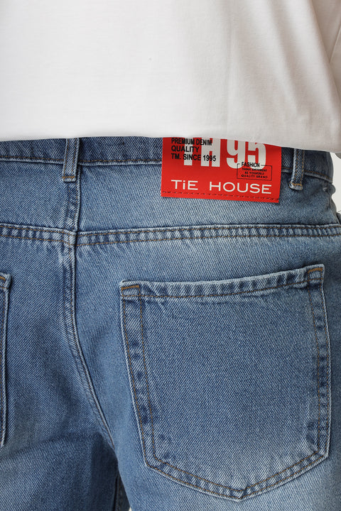 Regular Fit Jeans Short Light Blue