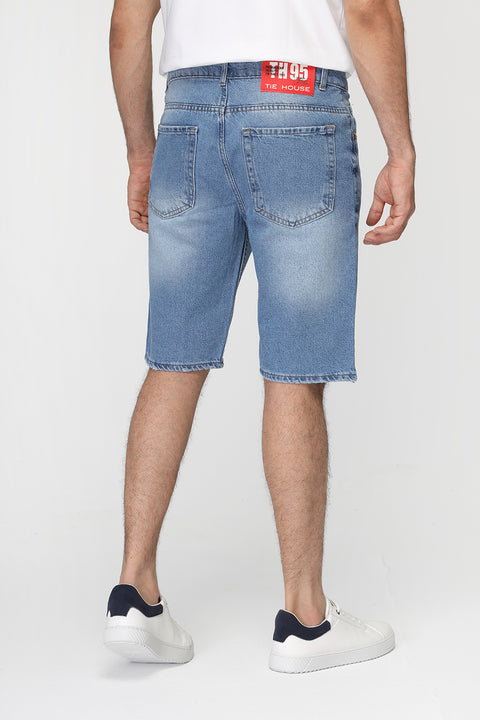Regular Fit Jeans Short Light Blue
