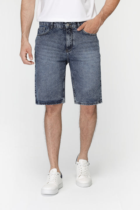 Regular Fit Jeans Short Blue
