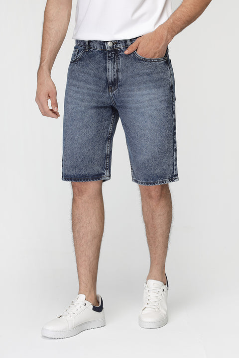 Regular Fit Jeans Short Blue