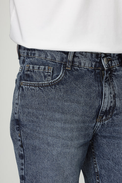 Regular Fit Jeans Short Blue