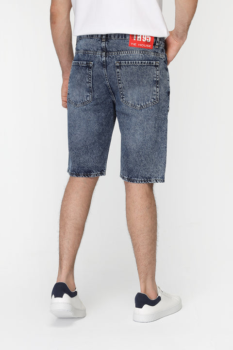 Regular Fit Jeans Short Blue