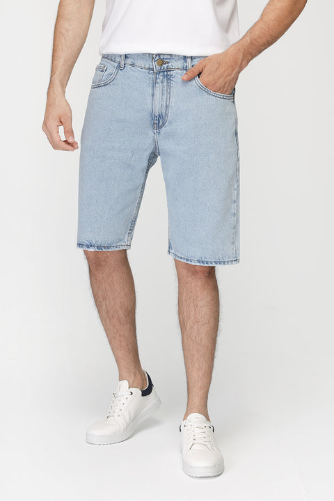Regular Fit Jeans Short Light Blue
