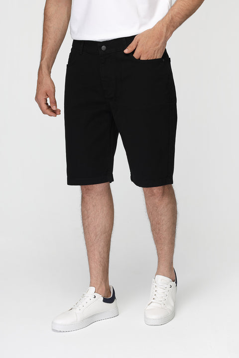 Regular Fit Jeans Short Black