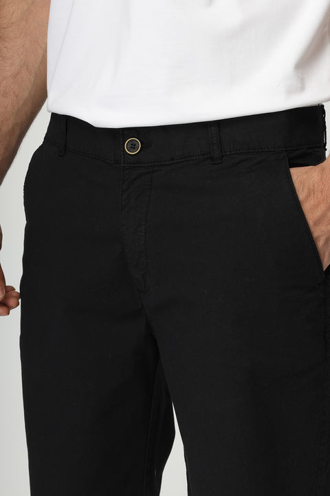 Regular Fit Chino Short Black