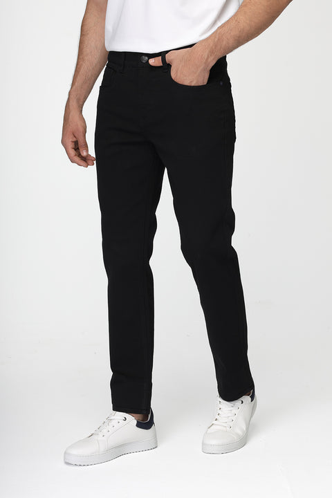 Slim Fit Trousers Black