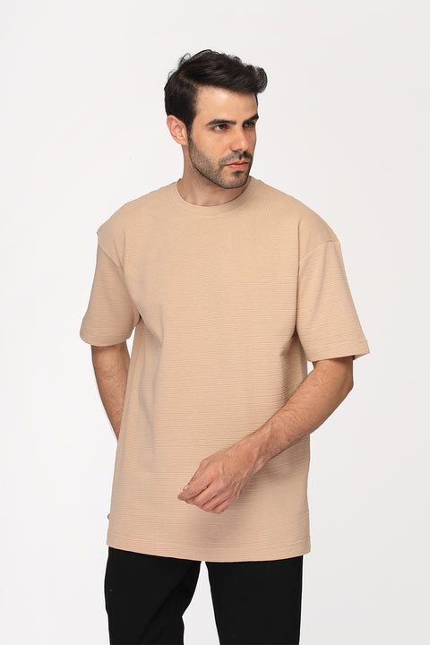 Over Size Fit T-Shirt Beige