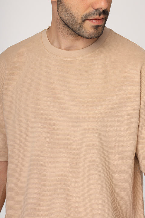 Over Size Fit T-Shirt Beige