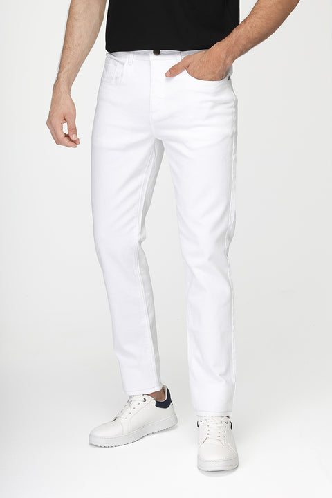 Slim Fit Trousers Jeans White