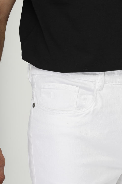 Slim Fit Trousers Jeans White