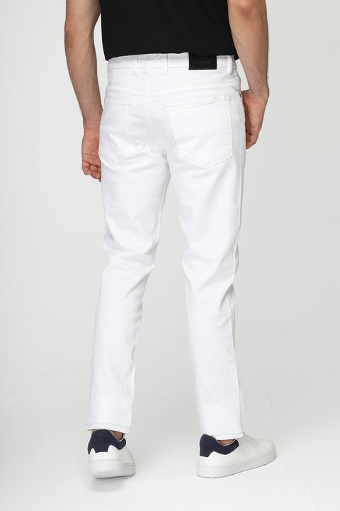 Slim Fit Trousers Jeans White