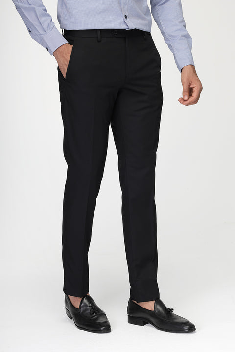 Regular Fit Classic Pants Black