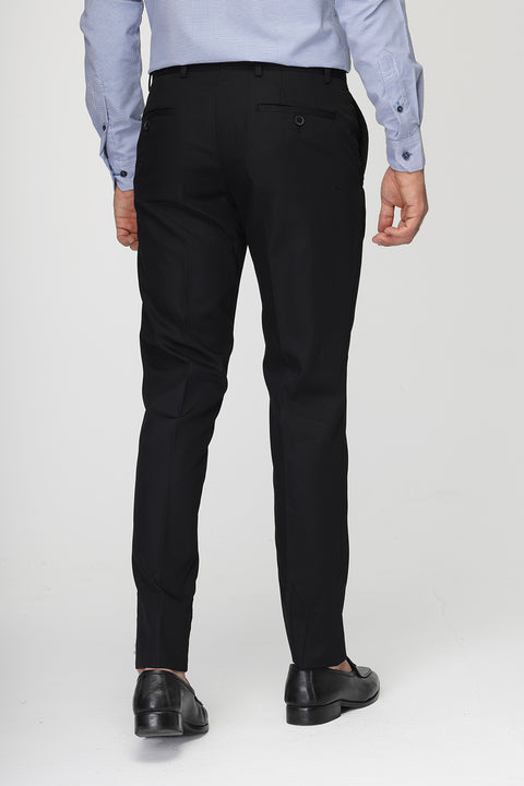 Regular Fit Classic Pants Black