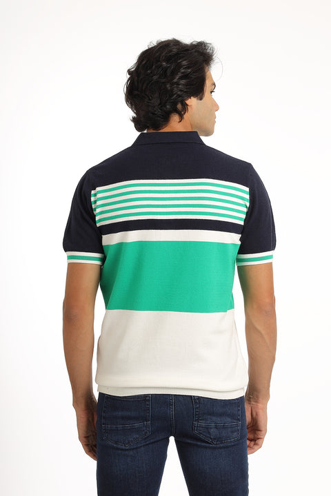 Polo Shirt Regular Fit Knitted Green
