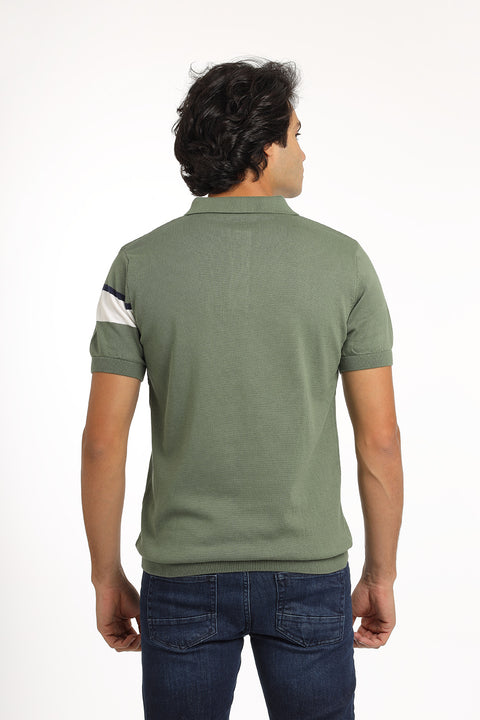 Polo Shirt Regular Fit Knitted Green