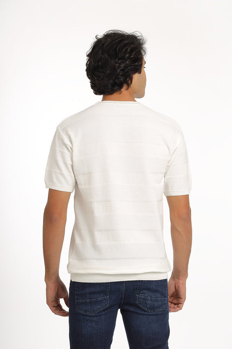 Regular Fit T-Shirt Knitted Off White
