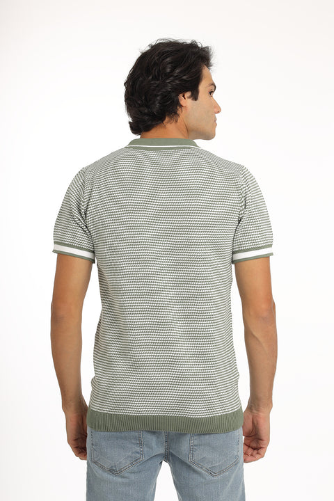 Polo Shirt Regular Fit Knitted Green