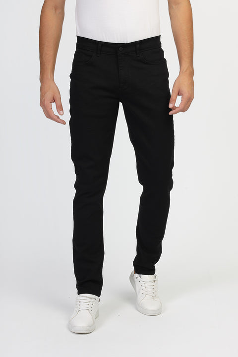 Slim Fit Trousers Black