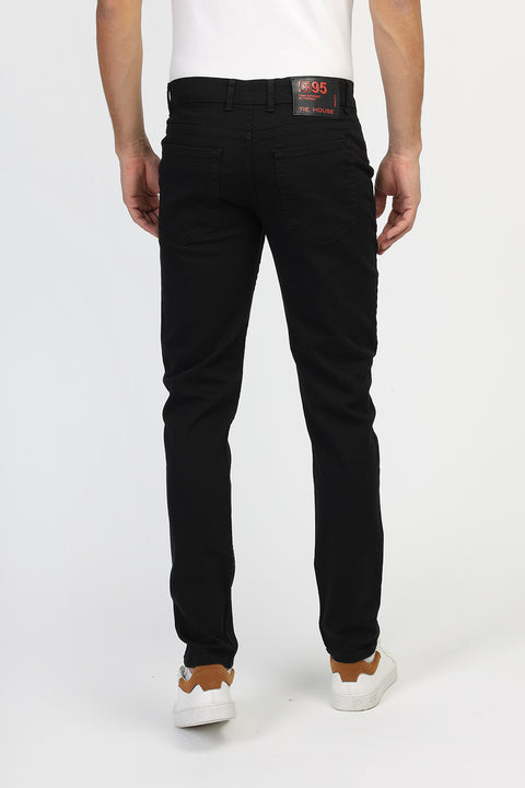 Slim Fit Trousers Black
