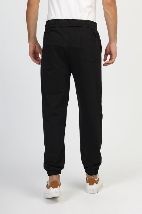 Over Size Fit Sweat Pants Black