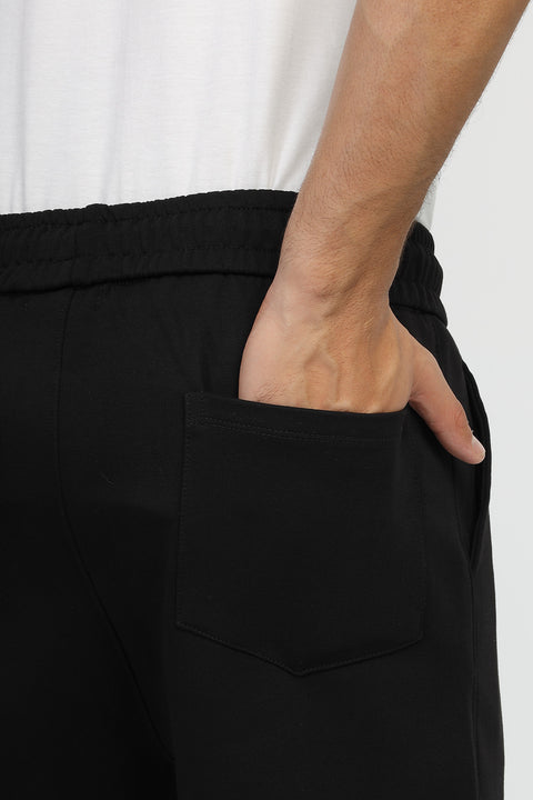Over Size Fit Sweat Pants Black