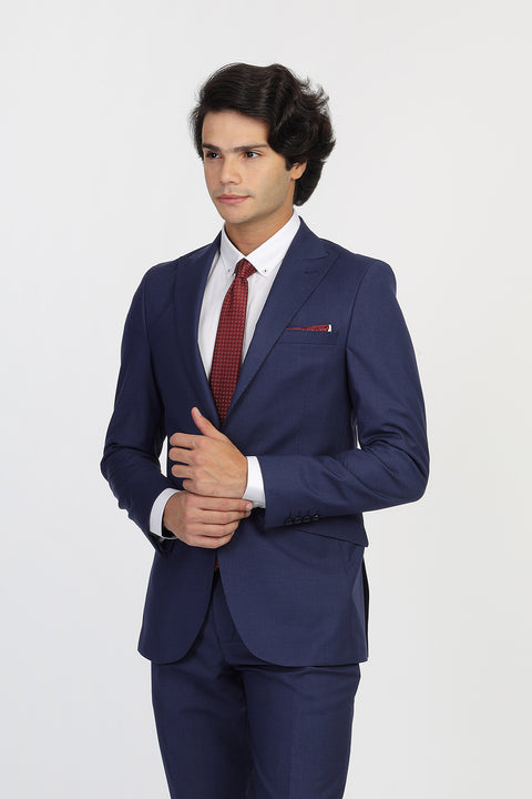 Slim Fit Suit Blue