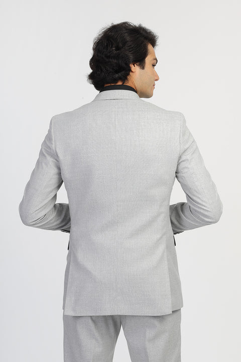 Slim Fit Suit Light Gray