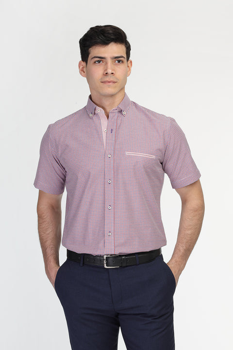 Regular Fit Shirt Half Red