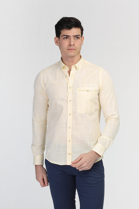 Slim Fit Shirt Yellow