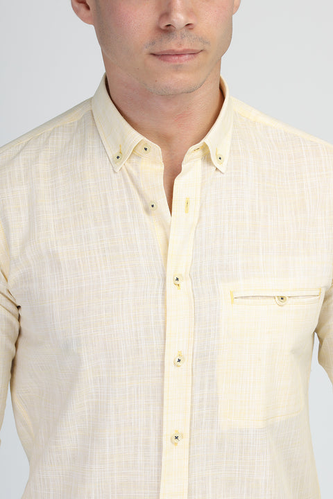 Slim Fit Shirt Yellow