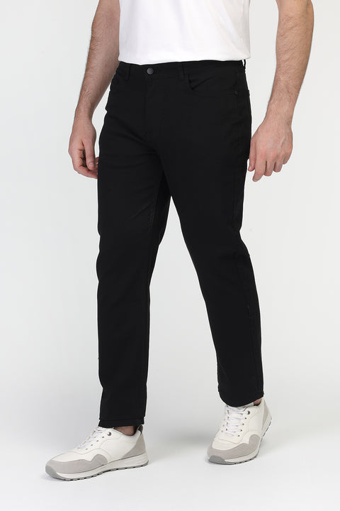 Regular Fit Trousers Black