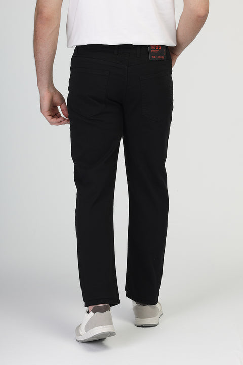 Regular Fit Trousers Black